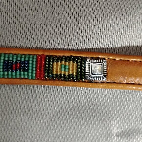 ❤️WOMENS BRIGHTON Micro Beaded Skinny Belt Sz Small / 28 -32 main image 5